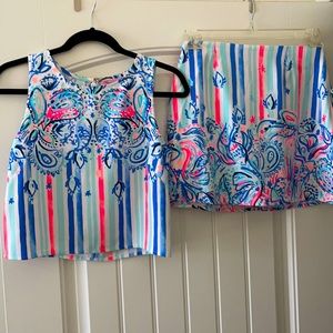Lily Pulitzer two piece skort set